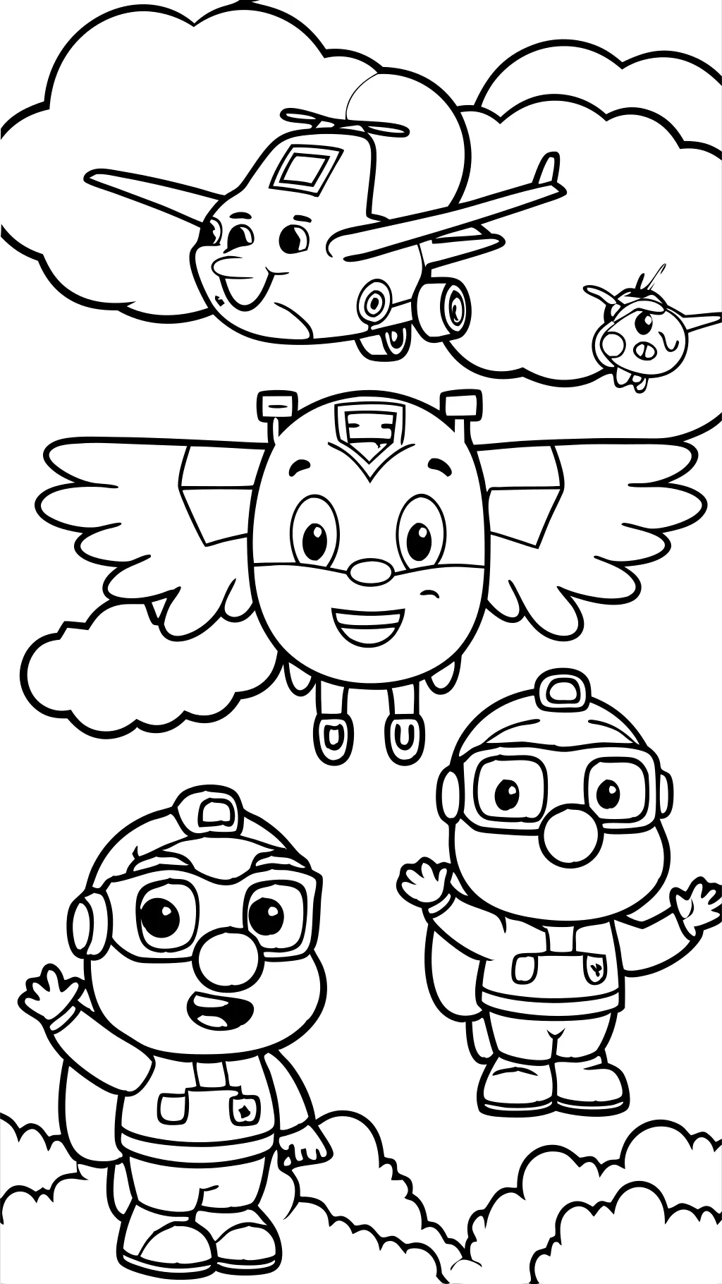 super wings coloring pages